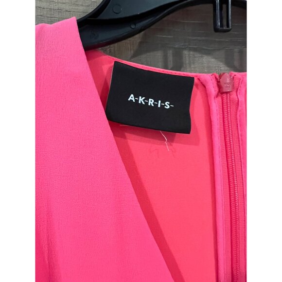 AKRIS pink silk knee length dress size US 4 - Picture 6 of 12